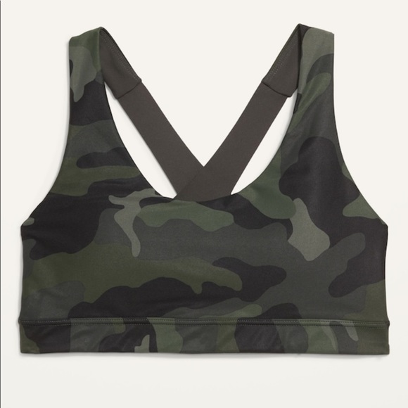 NEW PowerSoft Sports Bra Small Camo Green Padded Medium Support Women’s - Picture 4 of 16